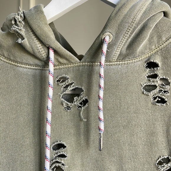 Zadig & Voltaire Green Distressed Hoodie - Picture 2 of 3